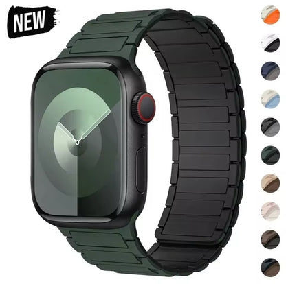 Magnets ch laufe für Apple Uhren armbänder 44mm 40mm 49mm 45mm 41mm 38mm Silikon armband iwatch Serie 9 8 7 6 5 4 3 se ultra 2 Armband